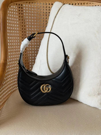 Gucci GG Marmont Half-Moon-Shaped Mini Bag