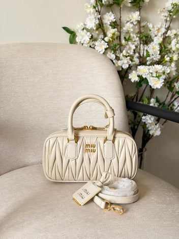 Miu Miu Arcadie Matelassé Nappa Leather Mini-Bag