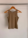 Ami Paris White Cotton Ami de Coeur Tank Top