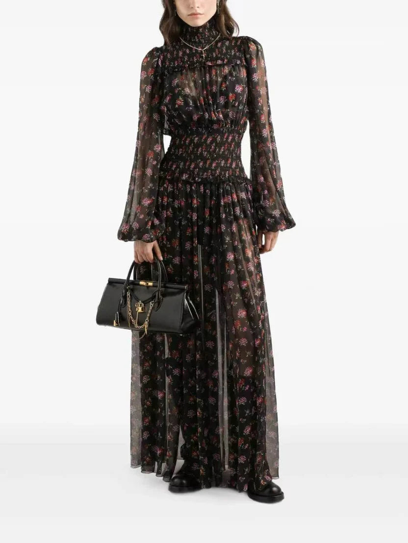 Dolce & Gabbana Silk Floral Maxi Dress