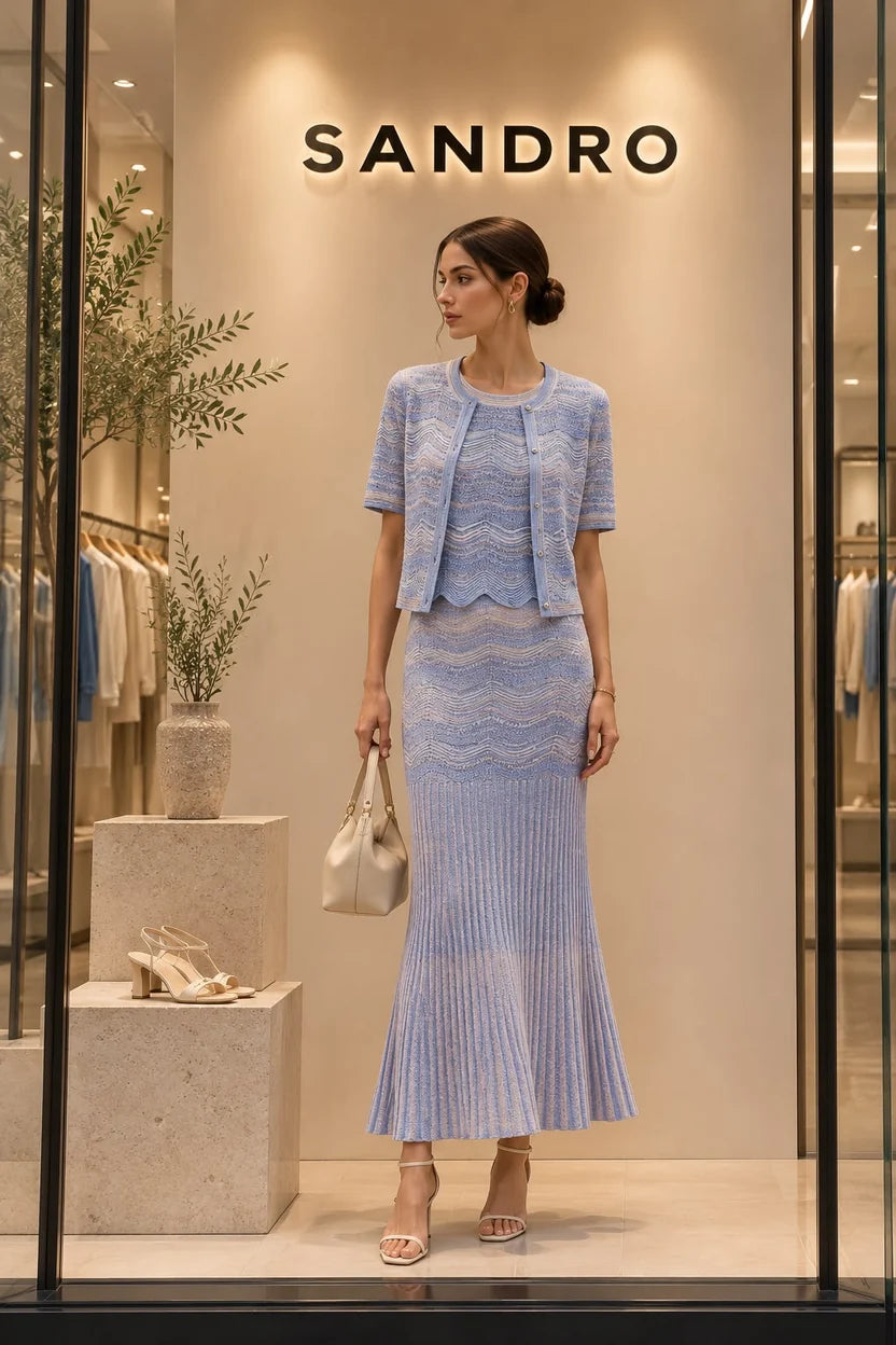 Sandro Maxi Decorative Knit Set