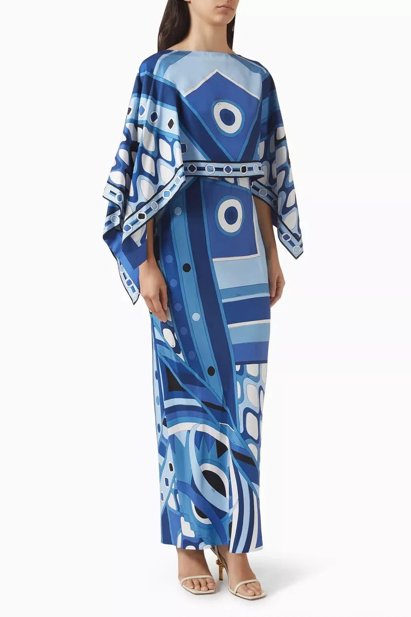 Pucci Vivara-print Maxi Dress in Silk Twill