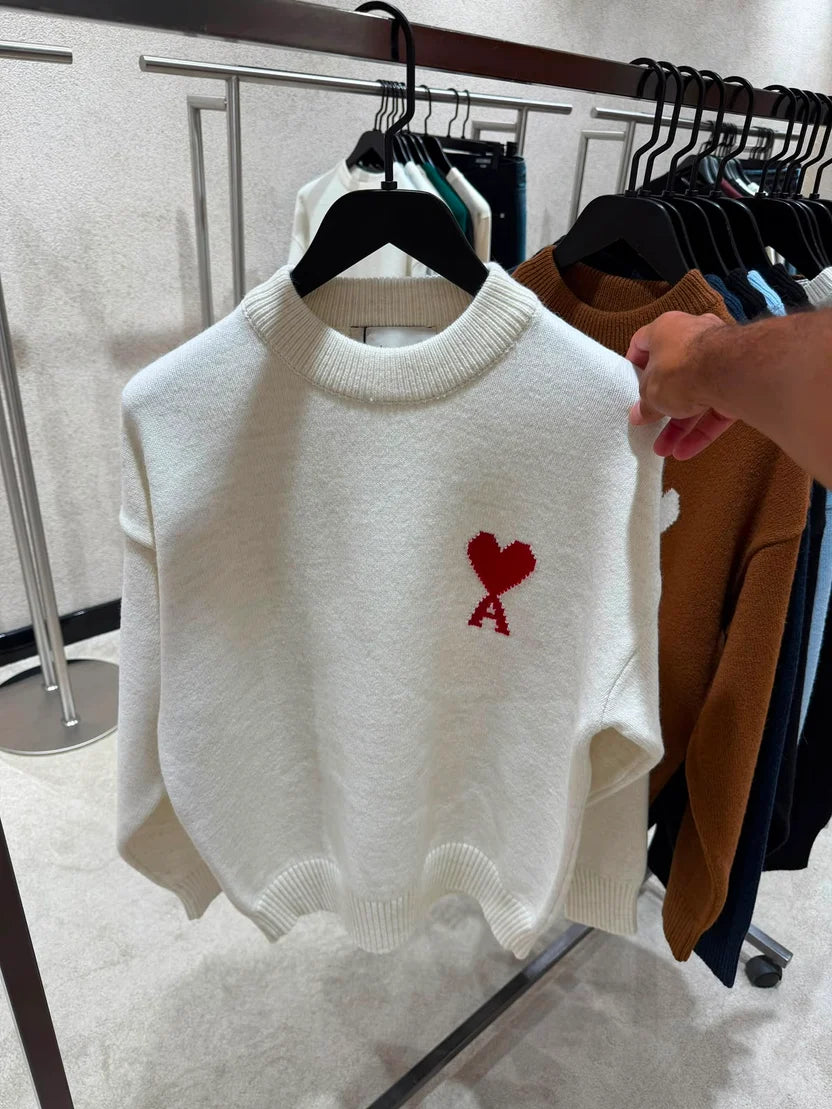 AMI Paris Ami de Coeur Crewneck Sweater