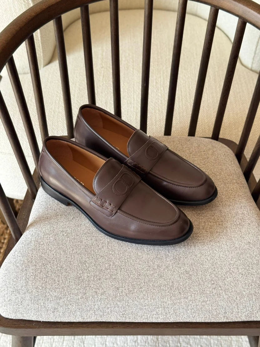 Dior Homme Logo Plaque Slip-On Loafers