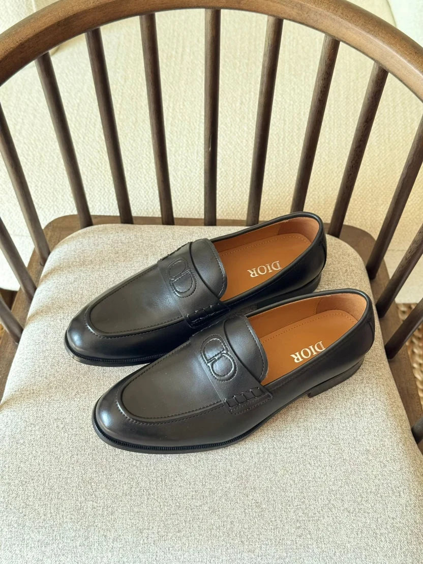 Dior Homme Logo Plaque Slip-On Loafers