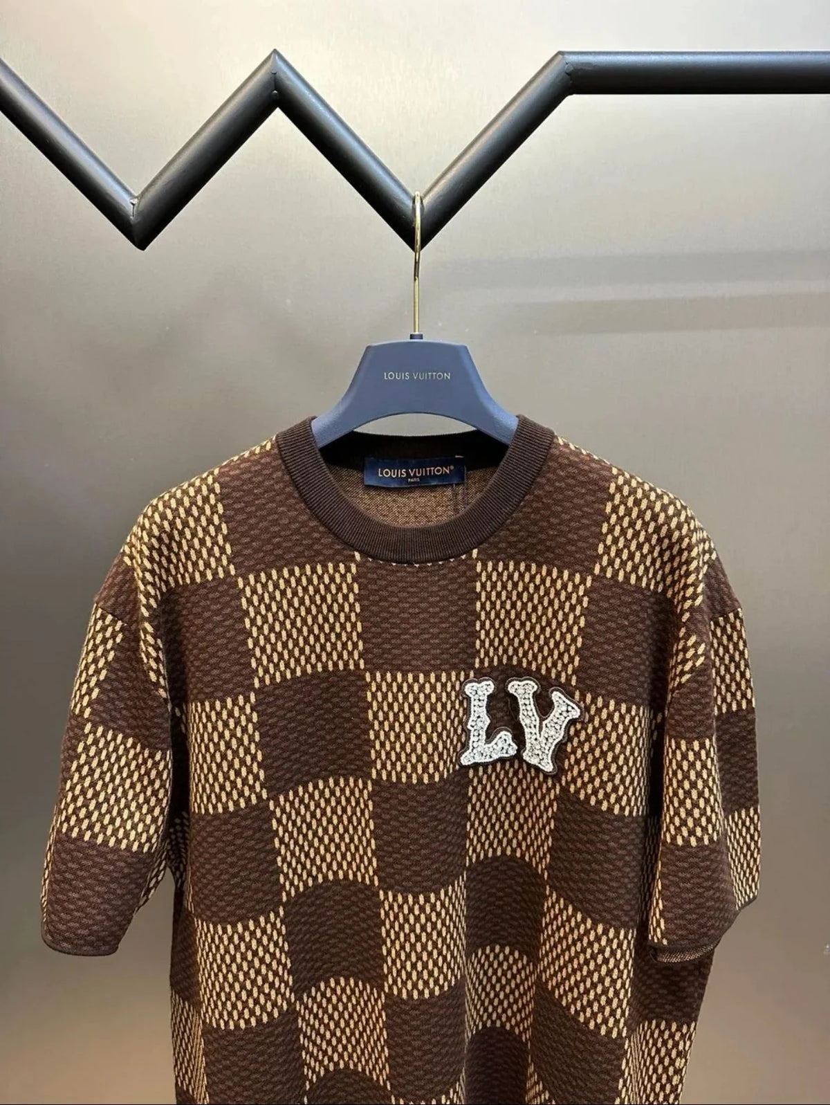 Louis Vuitton Damier Short-Sleeved Crewneck