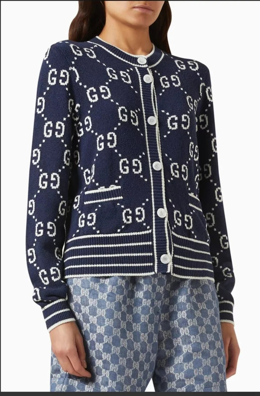 Gucci GG Cotton Jacquard Cardigan