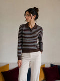 Prada Striped Cashmere-Blend Polo Shirt