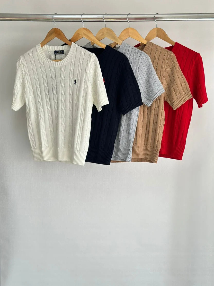 Polo Ralph Lauren Cable-Knit Short-Sleeve Jumper
