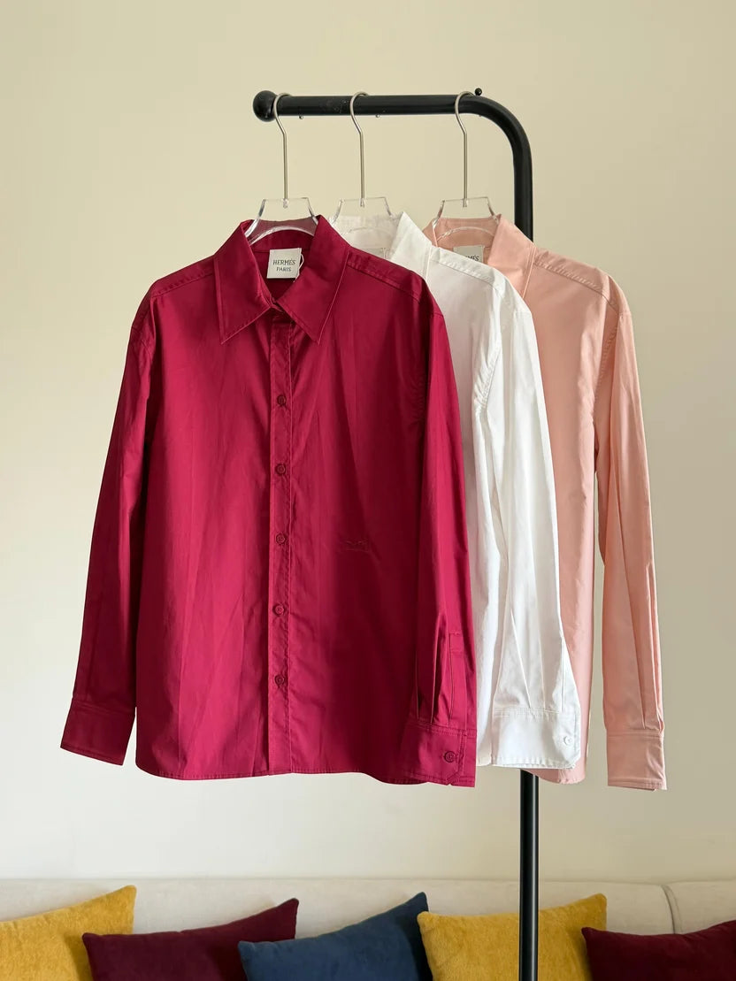 Hermes Vintage Cotton Poplin Button-Down Shirt