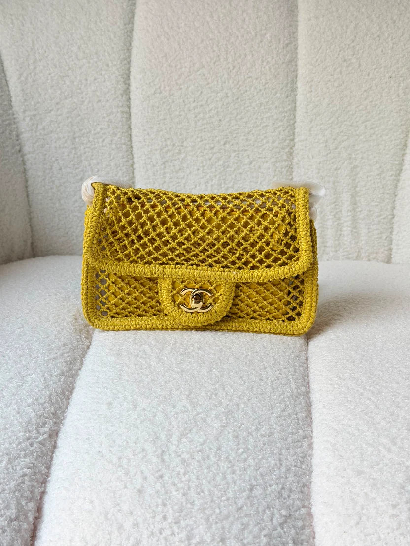 Chanel Small Coco Beach Macrame Flap Bag