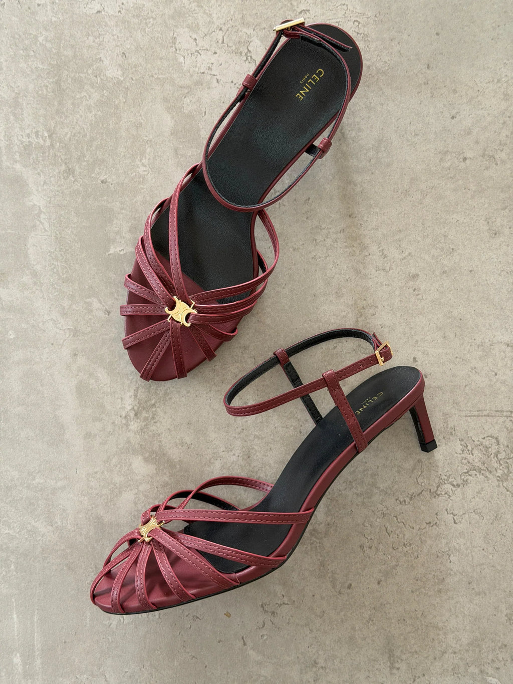 Celine Triomphe Sandals in Lambskin