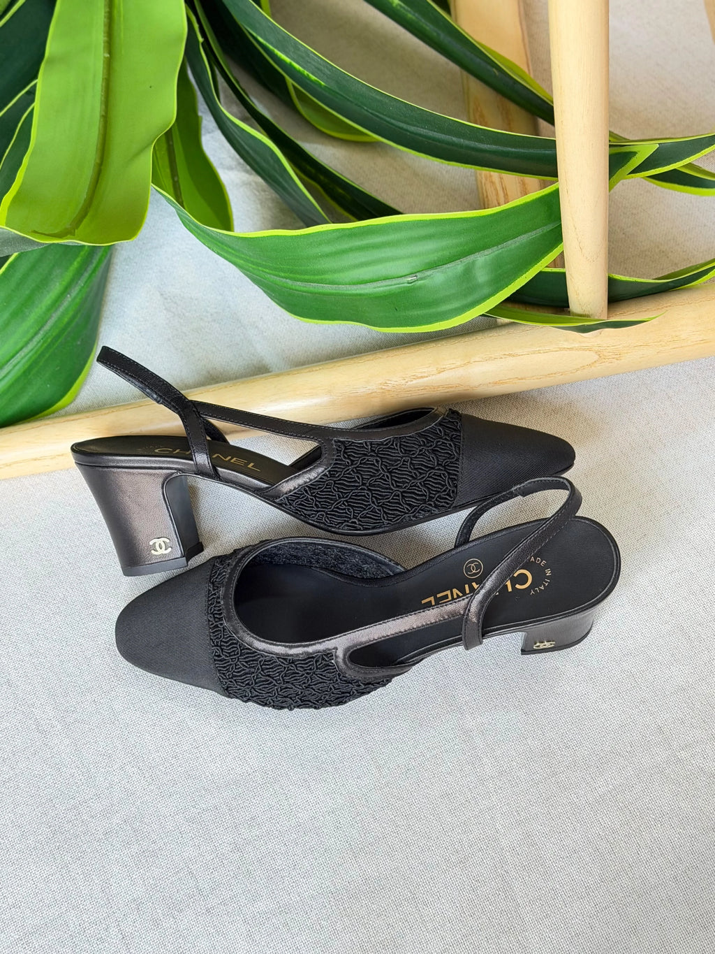 Chanel Suede Slingback Pumps