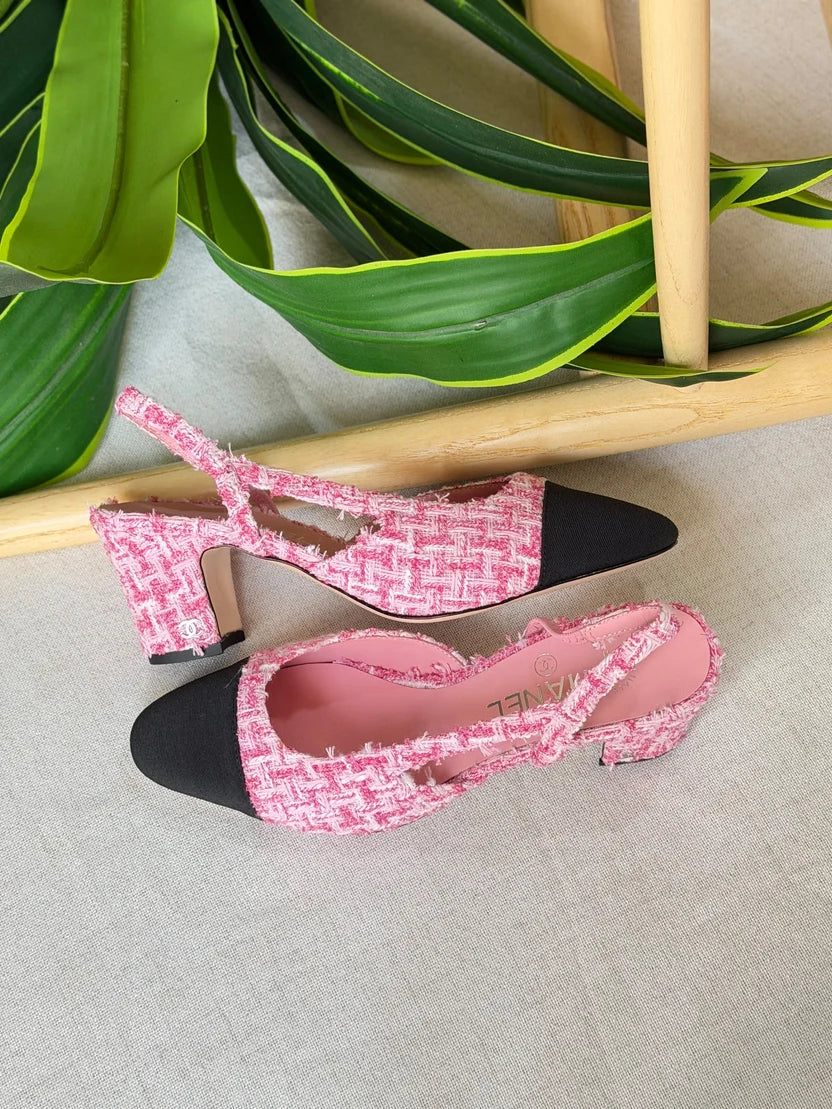 Chanel Suede Slingback Pumps