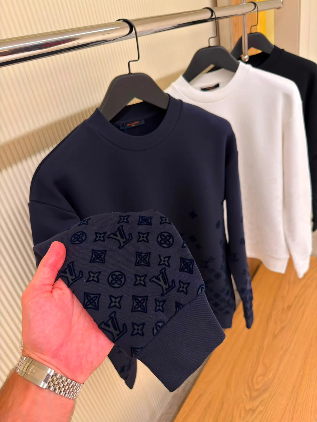 Louis Vuitton Monogram Mix Cashmere Crewneck