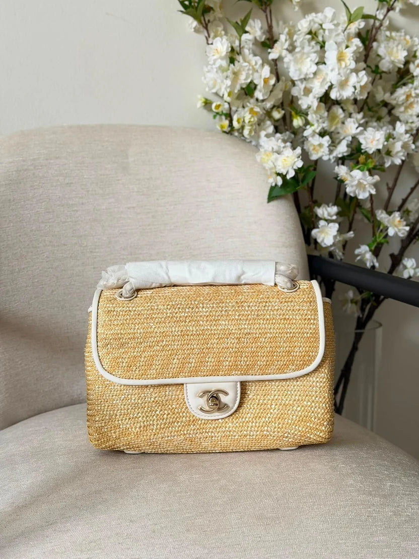 Chanel Classic Flap Bag in Braided Raffia Bag
