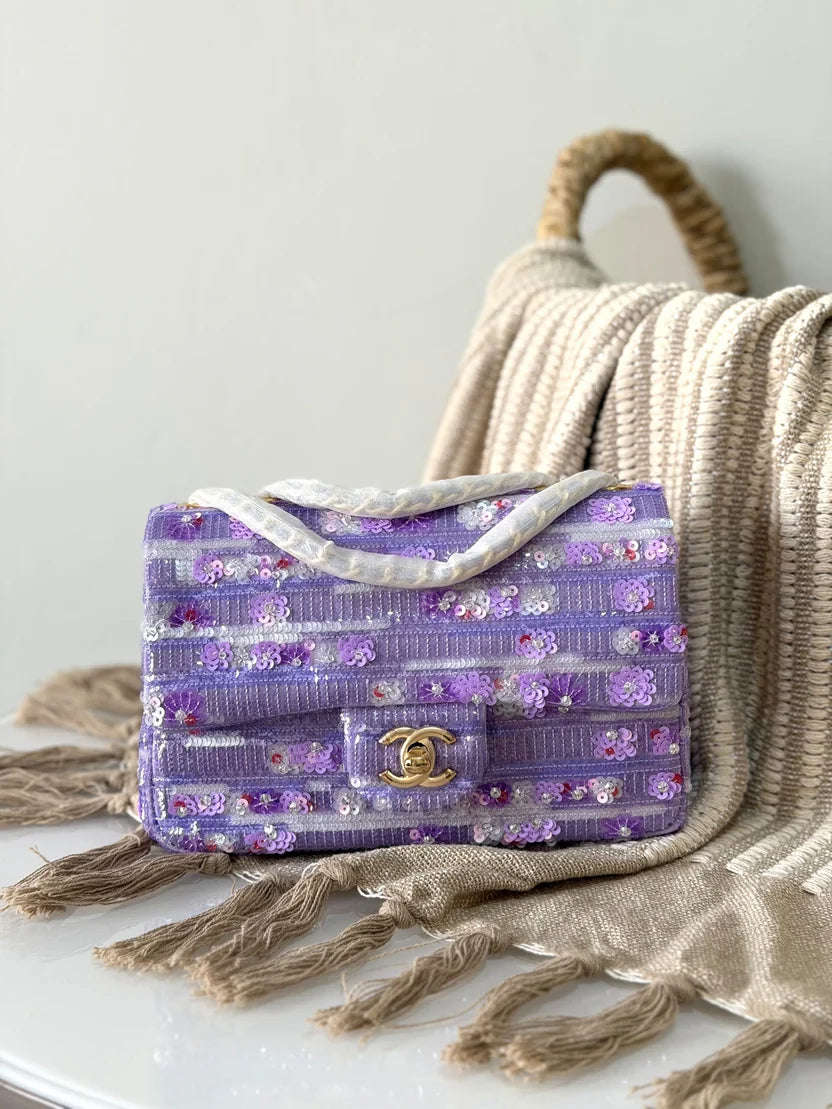 Chanel Small Flap Bag in Fringed Sequins