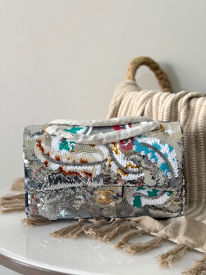 Chanel Small Flap Bag in Fringed Sequins