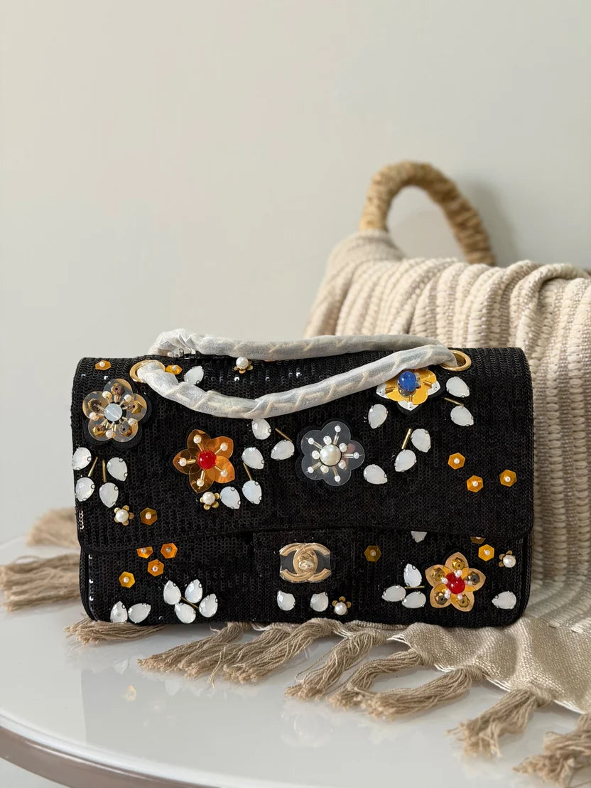 Chanel Small Flap Bag in Fringed Sequins