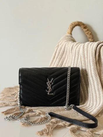 Saint Laurent Cassandre Envelope Chain Wallet