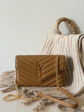 Saint Laurent Cassandre Envelope Chain Wallet