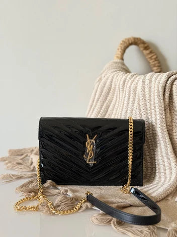 Saint Laurent Cassandre Envelope Chain Wallet