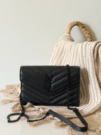 Saint Laurent Cassandre Envelope Chain Wallet