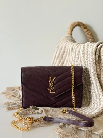 Saint Laurent Cassandre Envelope Chain Wallet
