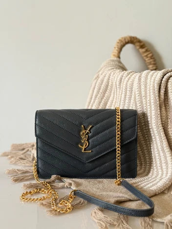 Saint Laurent Cassandre Envelope Chain Wallet
