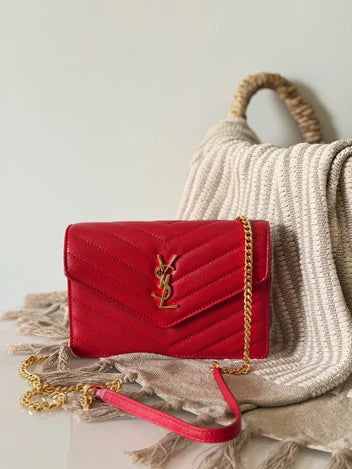 Saint Laurent Cassandre Envelope Chain Wallet