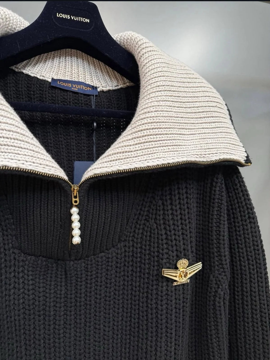 Louis Vuitton Chunky Wool-Blend Half-Zip Pullover