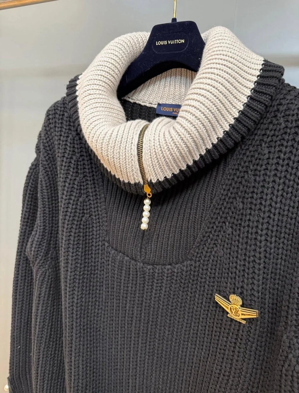 Louis Vuitton Chunky Wool-Blend Half-Zip Pullover