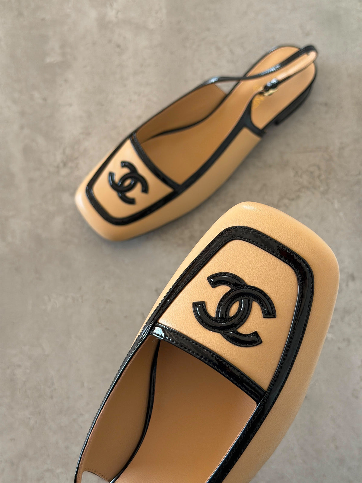 Chanel Square Toe Flats