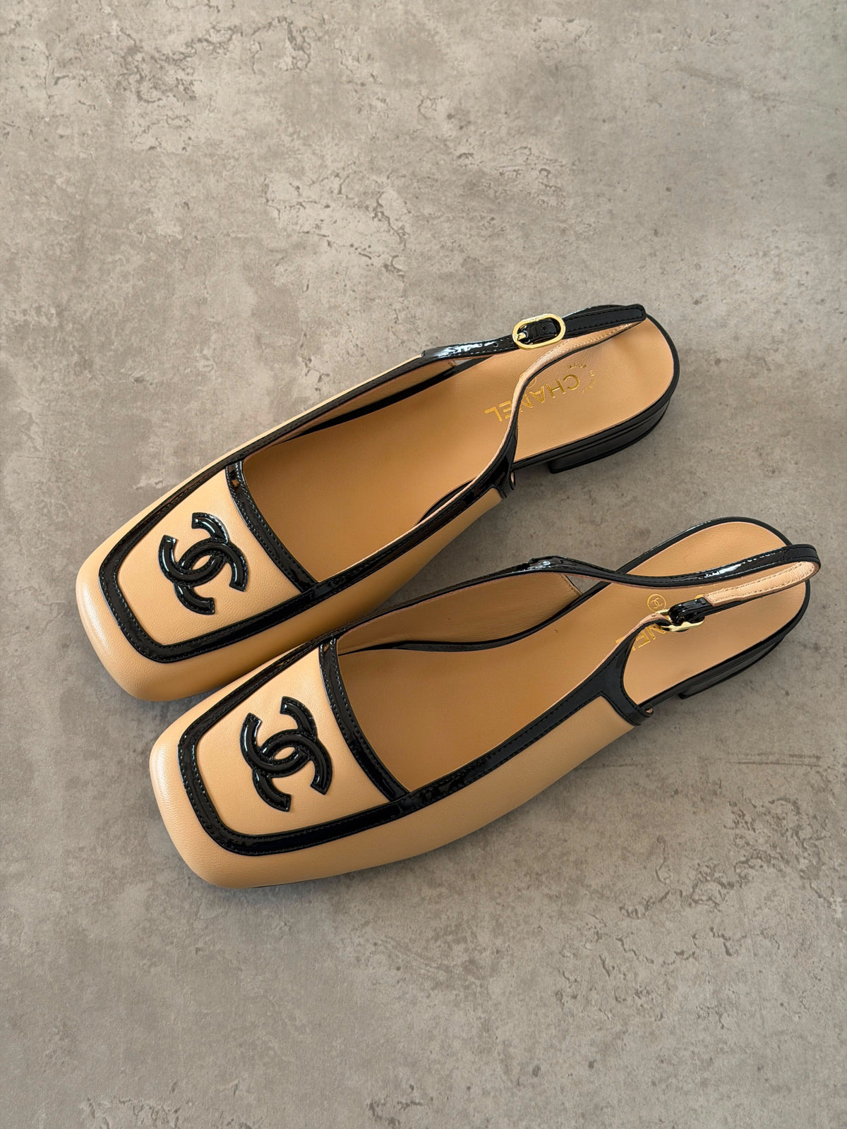 Chanel Square Toe Flats