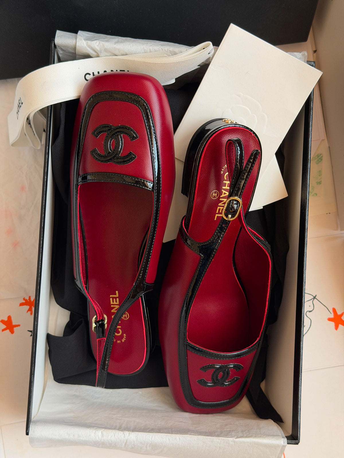 Chanel Square Toe Flats