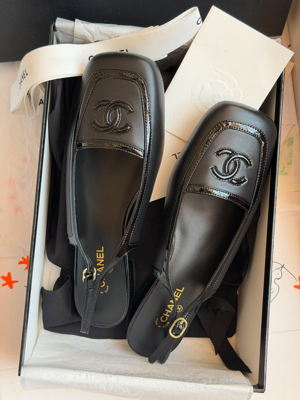 Chanel Square Toe Flats