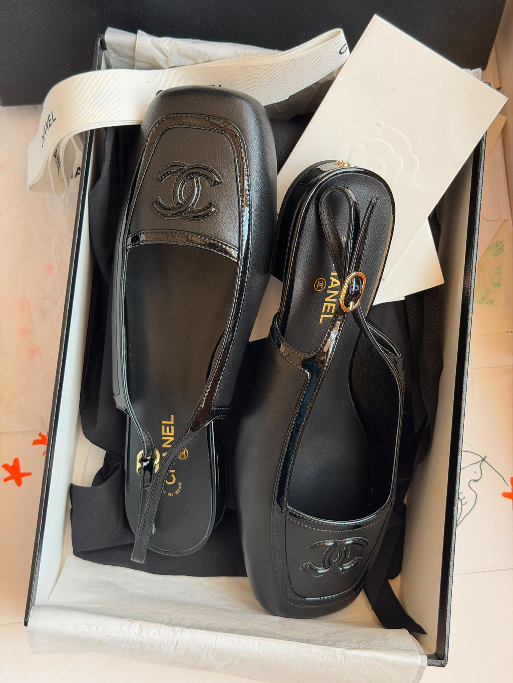 Chanel Square Toe Flats