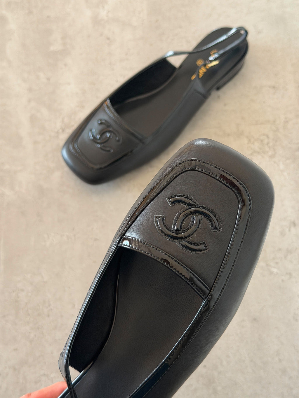 Chanel Square Toe Flats