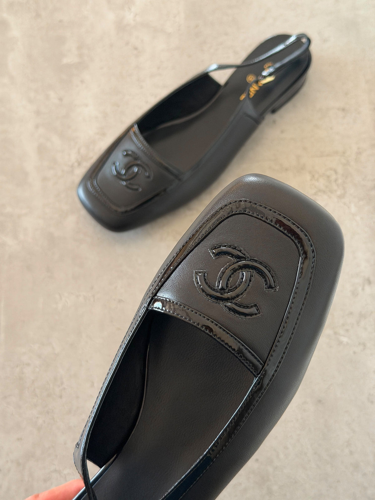 Chanel Square Toe Flats