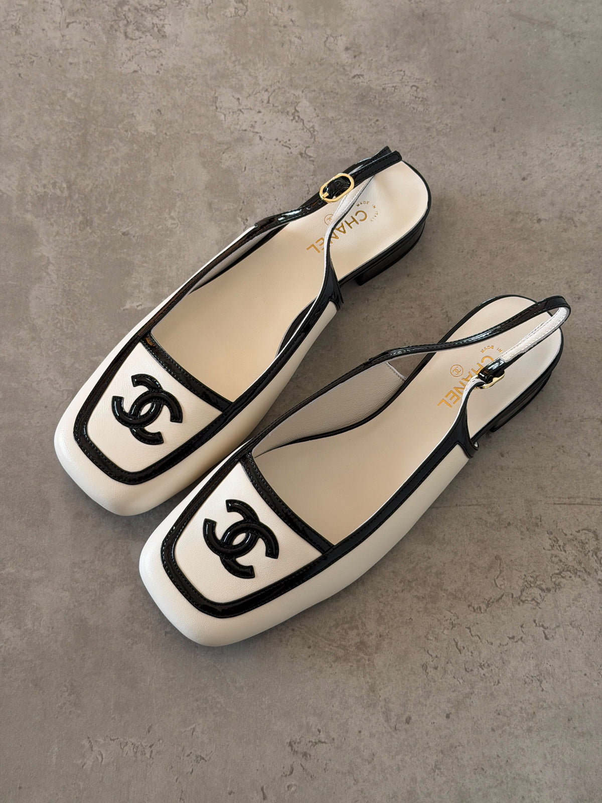 Chanel Square Toe Flats