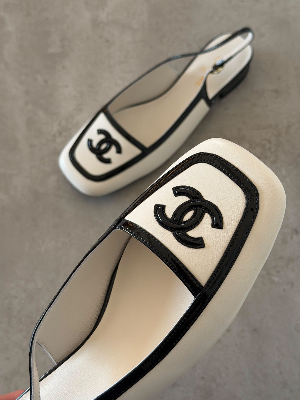 Chanel Square Toe Flats