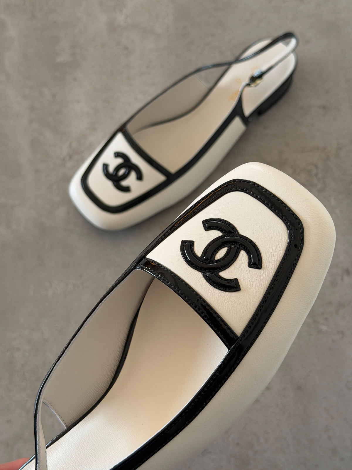 Chanel Square Toe Flats