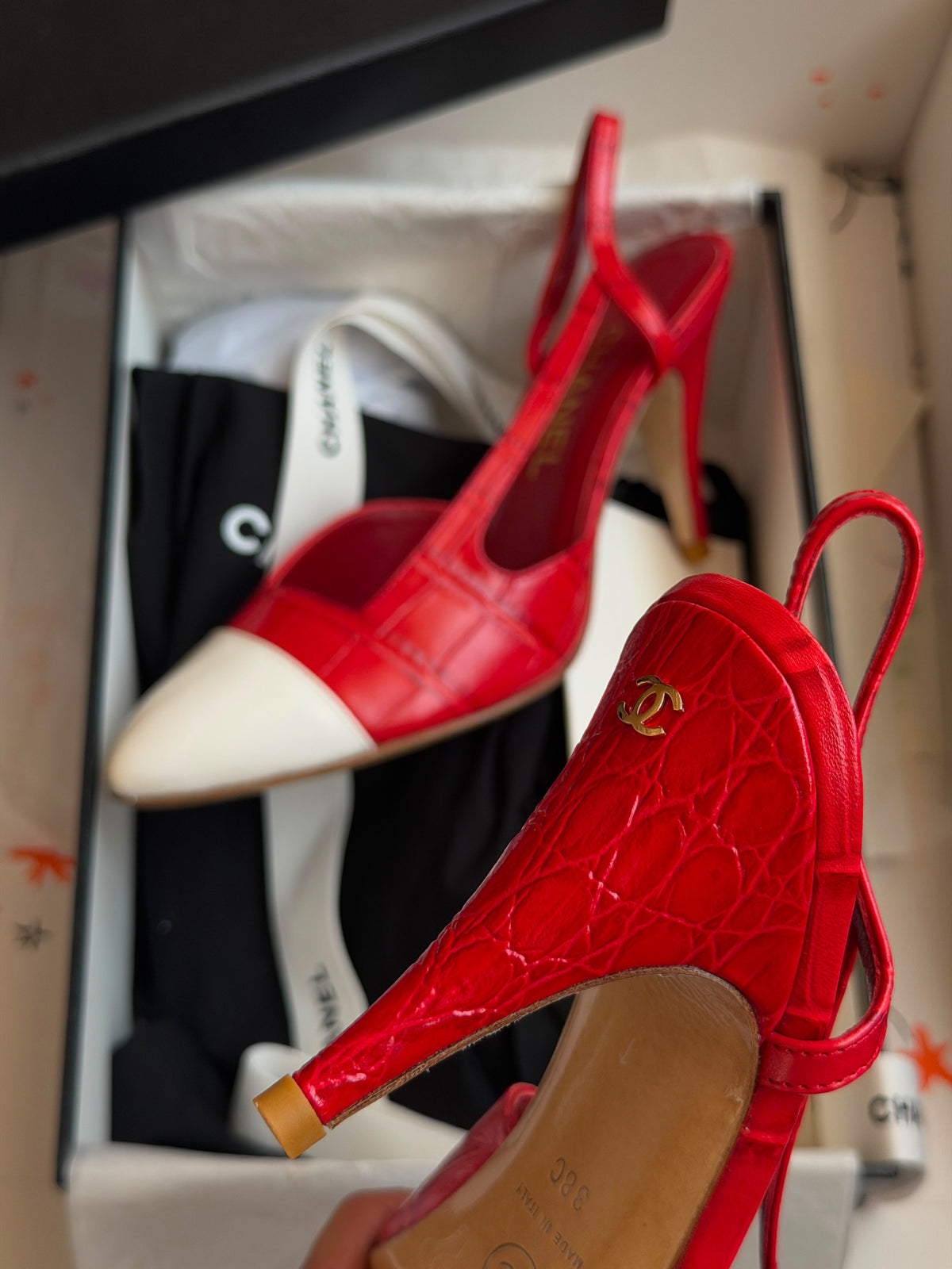 Chanel Embossed Slingback