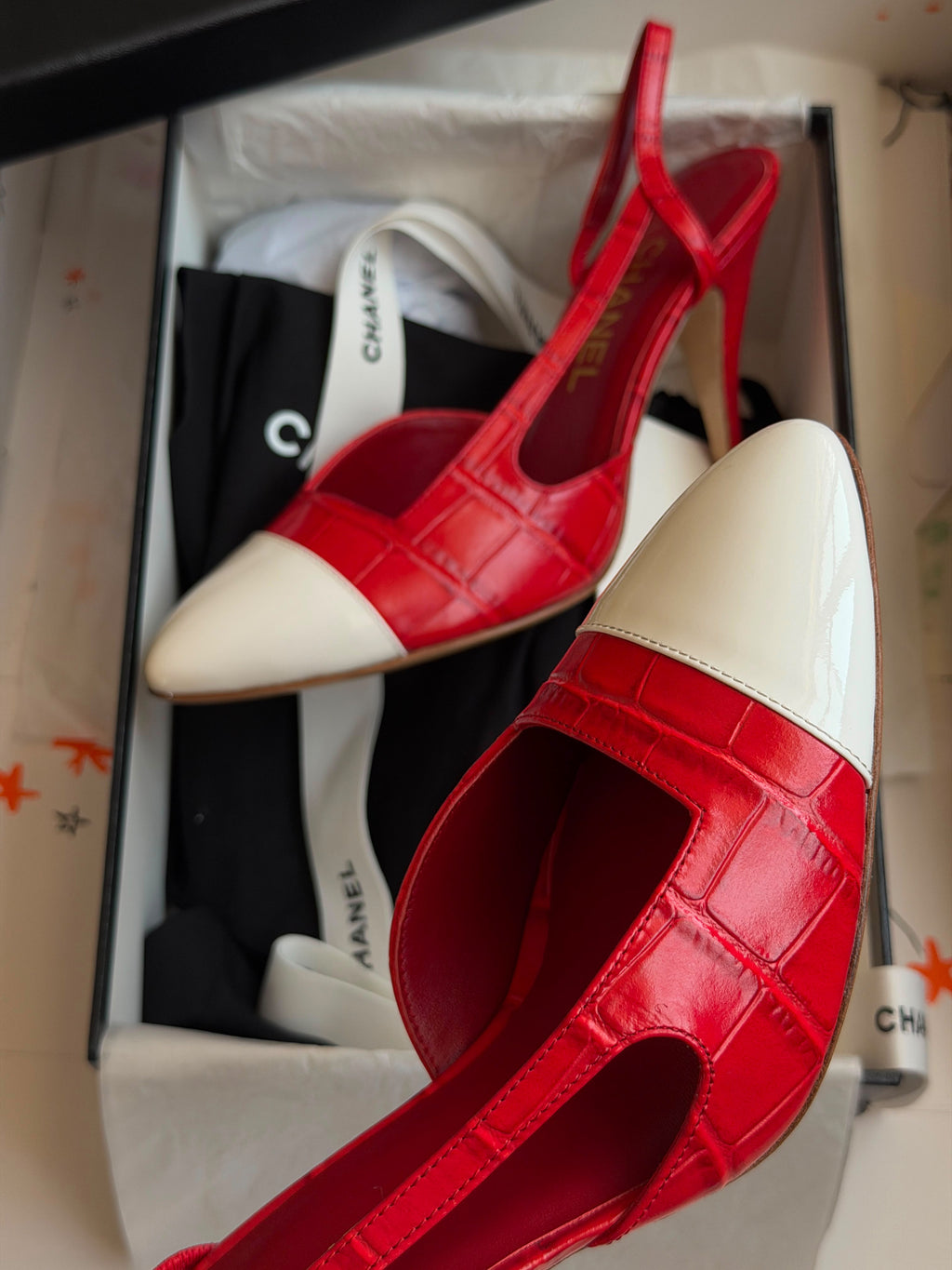 Chanel Embossed Slingback