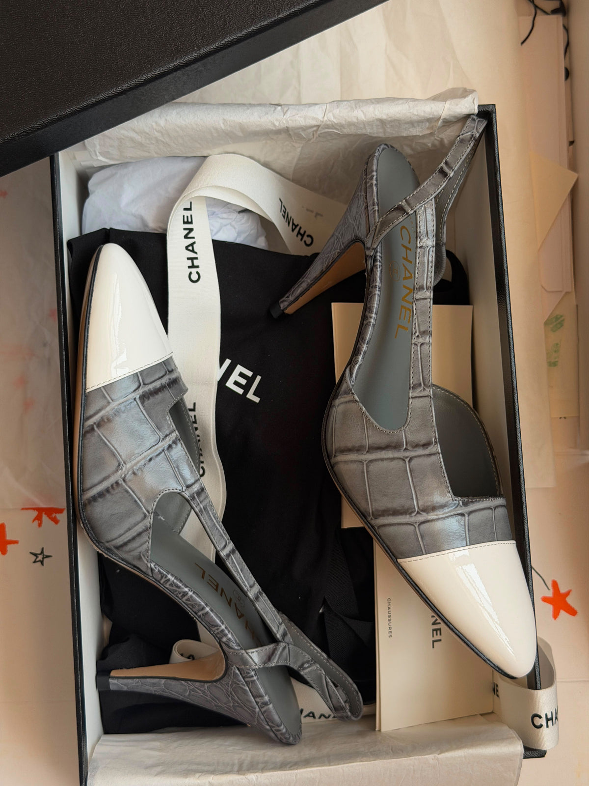 Chanel Embossed Slingback