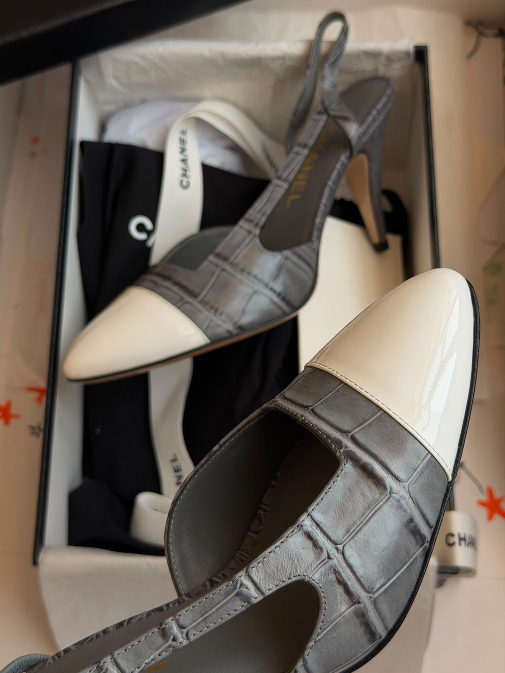 Chanel Embossed Slingback