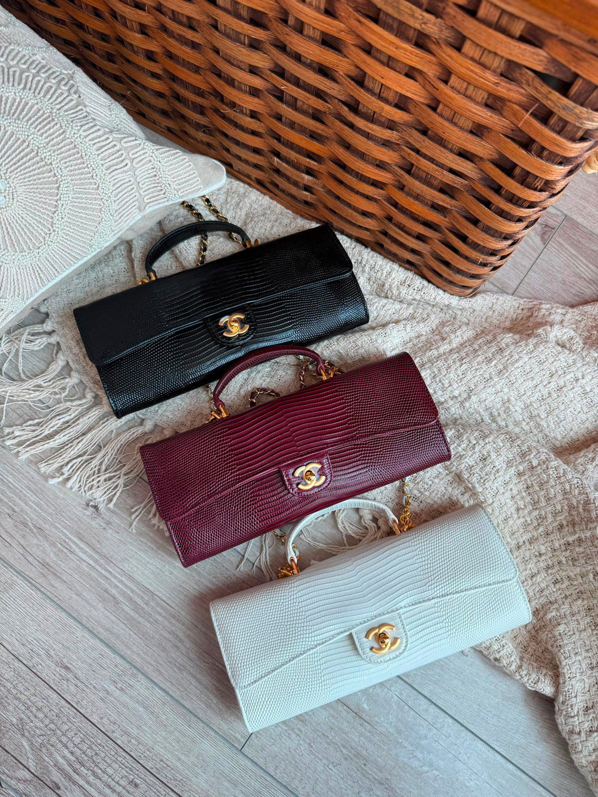 Chanel Long Top Handle Clutch with Chain