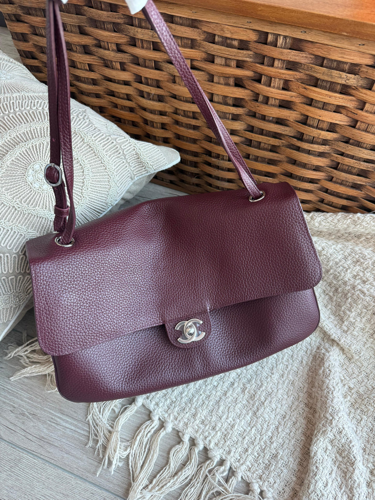 Chanel Vintage Caviar Leather Flap Shoulder Bag