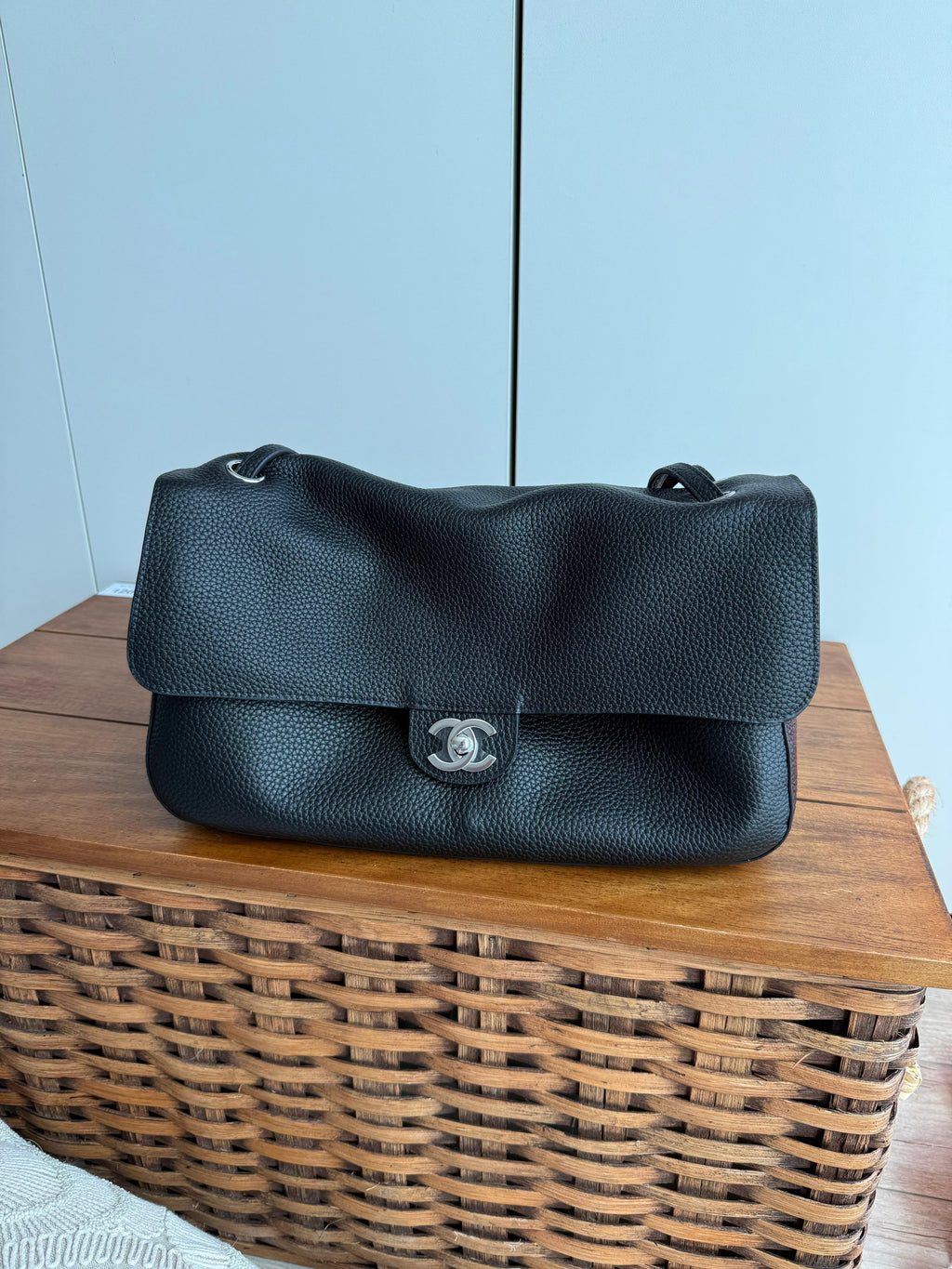Chanel Vintage Caviar Leather Flap Shoulder Bag