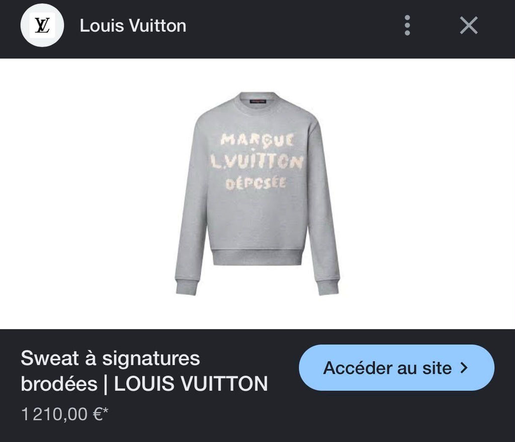 L.Vuitton Déposée Crewneck Sweatshirt
